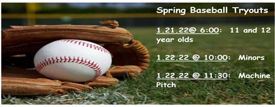 Spring baseball evaluations 