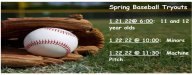 Spring baseball evaluations 
